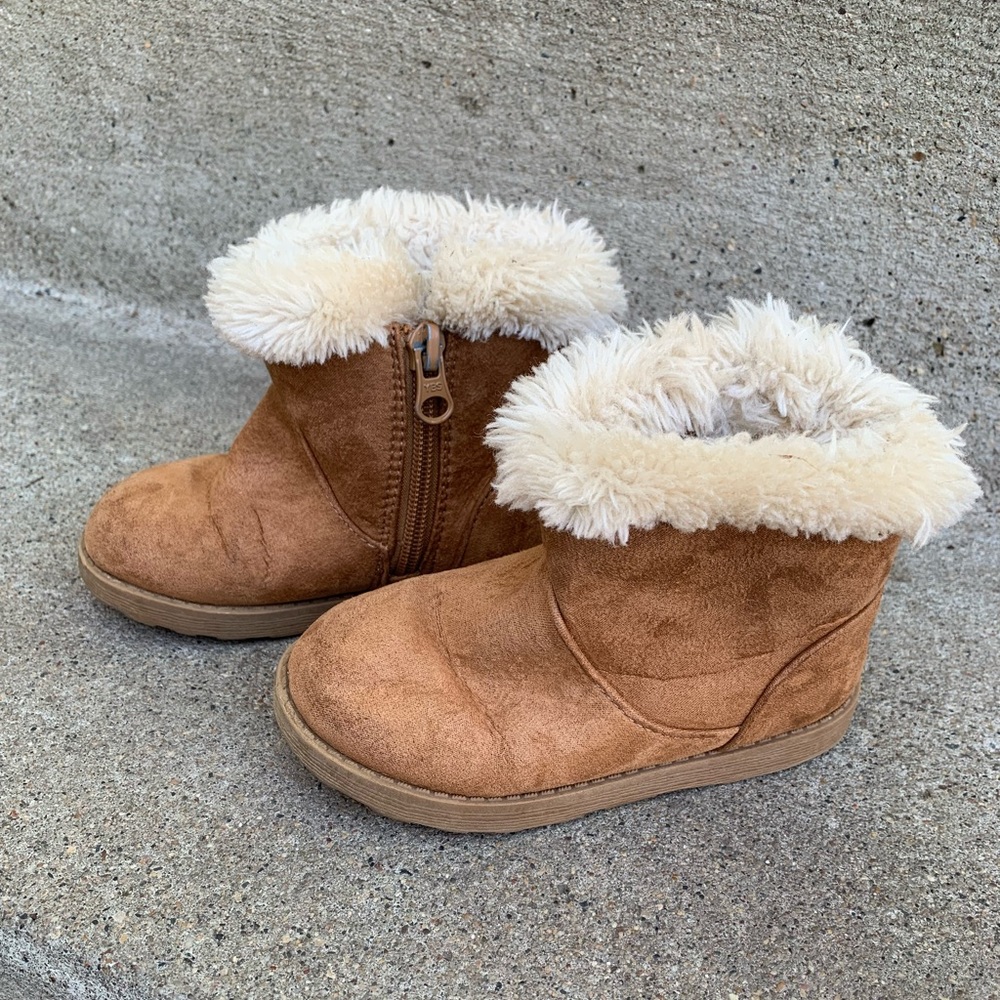 Children’s Suede Faux Fur Boots